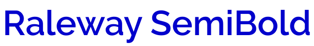 Raleway SemiBold 字体